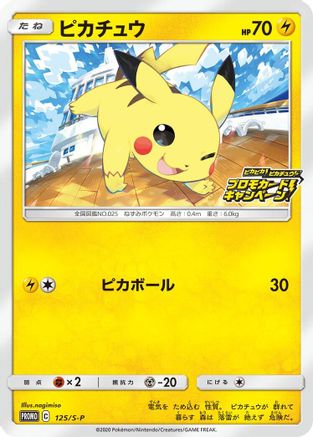 Pikachu 125/S-P [SP Sword & Shield Promos] (Japanese)