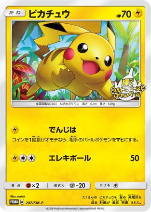 Pikachu 207/SM-P [SMP Sun & Moon Promos] (Japanese)