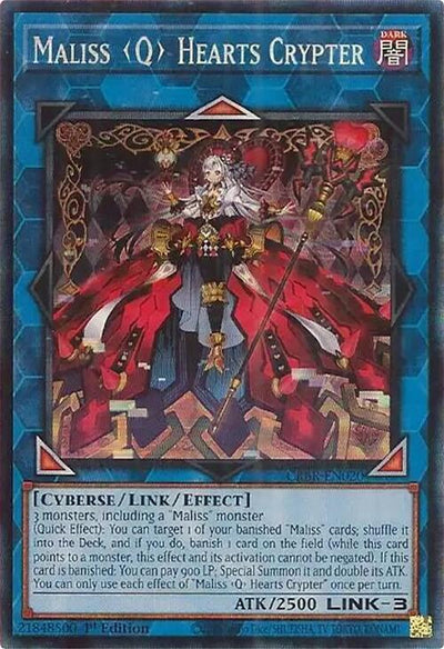 Maliss Q Hearts Crypter [CRBR-EN020] Collector's Rare