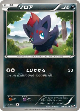 Zorua 036/053 [BW1 White Collection] Unlimited (Japanese)