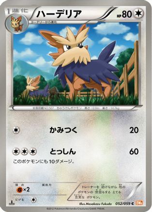 Herdier 052/059 [BW6 Cold Flare] 1st Edition (Japanese)