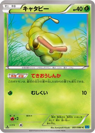 Caterpie 001/080 [XY2 Wild Blaze] 1st Edition (Japanese)