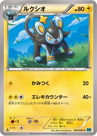 Luxio 028/080 [XY2 Wild Blaze] 1st Edition (Japanese)
