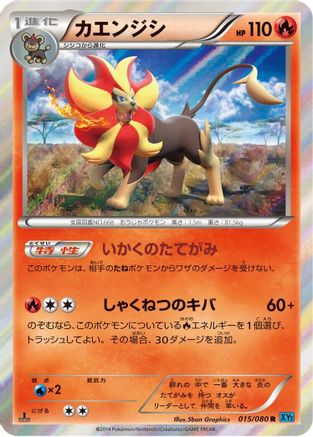 Pyroar 015/080 [XY2 Wild Blaze] Unlimited Holofoil (Japanese)