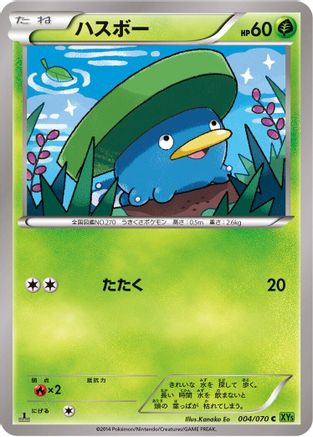 Lotad 004/070 [XY5Bt Tidal Storm] Unlimited (Japanese)