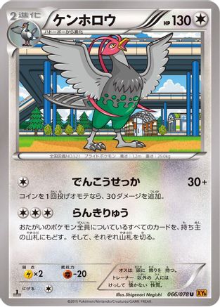 Unfezant 066/078 [XY6 Emerald Break] 1st Edition (Japanese)