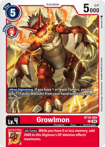 Growlmon [BT19-009] [Release Special Booster Ver.2.5]