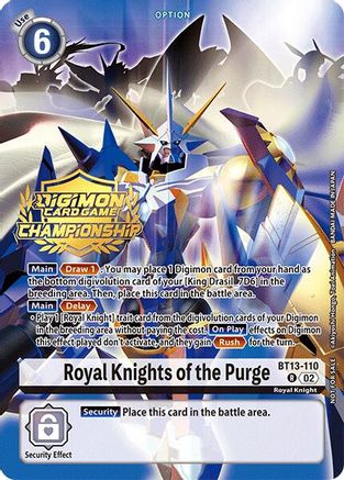 Royal Knights of the Purge [BT13-110] (Championship 2024 Gold Stamp Card Set) [Versus Royal Knights Booster]