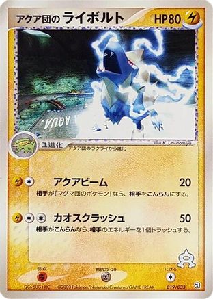 Team Aqua's Manectric 019/033 [Aqua Deck Kit] 1st Edition (Japanese)