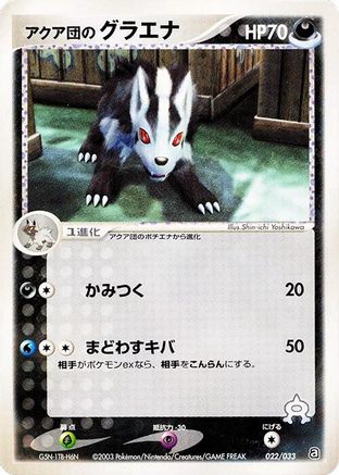Team Aqua's Mightyena 022/033 [Aqua Deck Kit] 1st Edition (Japanese)