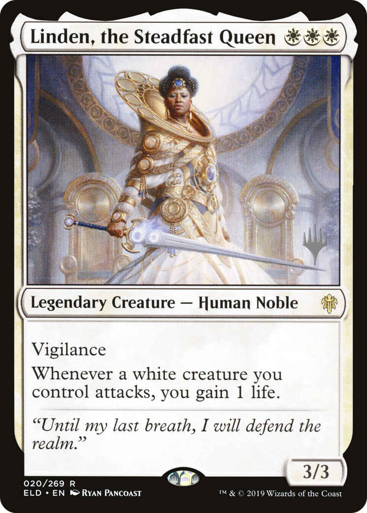 Linden, the Steadfast Queen (PPELD-20P) - Throne of Eldraine Promos Foil