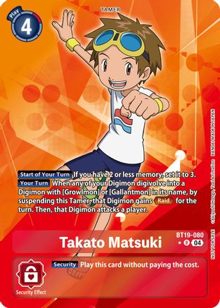 Takato Matsuki [BT19-080] (Box Promotion Pack) [Release Special Booster Ver.2.5]