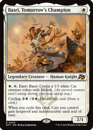 Basri, Tomorrow's Champion (PPDFT-003) - Promo Pack: Aetherdrift Foil