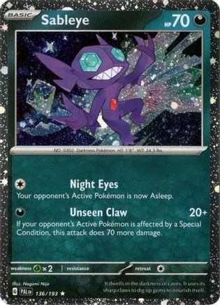Sableye (Cosmos Holo) 136/193 [Miscellaneous Cards & Products] (Holofoil)