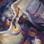Serra Faithkeeper // Serra Faithkeeper (AMOM-007) - March of the Machine Art Series (Borderless) Foil