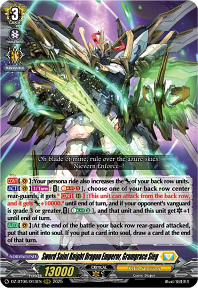 Sword Saint Knight Dragon Emperor, Gramgrace Sieg (DZ-BT06/013EN) [DZ-BT06: Generation Dragenesis]