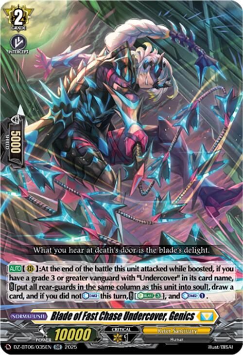 Blade of Fast Chase Undercover, Genics (DZ-BT06/035EN) [DZ-BT06: Generation Dragenesis]