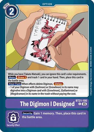 The Digimon I Designed (BT21-100) [World Convergence]