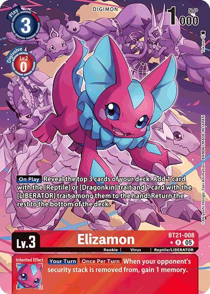 Elizamon (Alternate Art) (BT21-008) [World Convergence] Foil