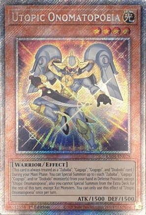 Utopic Onomatopoeia [RA04-EN028] Platinum Secret Rare