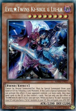 Evil★Twins Ki-sikil & Lil-la [RA04-EN037] Prismatic Collector's Rare