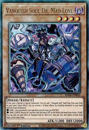 Vanquish Soul Dr. Mad Love [RA04-EN045] Prismatic Ultimate Rare