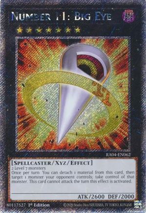 Number 11: Big Eye [RA04-EN062] Platinum Secret Rare