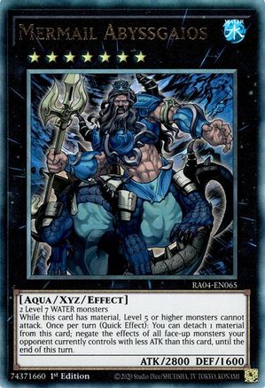 Mermail Abyssgaios [RA04-EN065] Prismatic Ultimate Rare