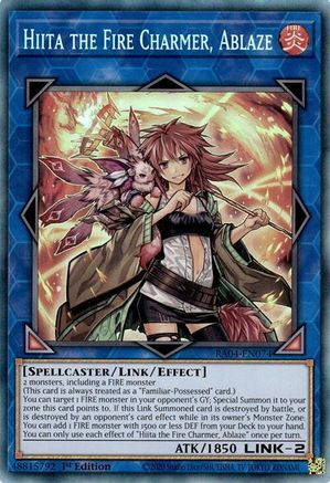 Hiita the Fire Charmer, Ablaze [RA04-EN074] Prismatic Collector's Rare