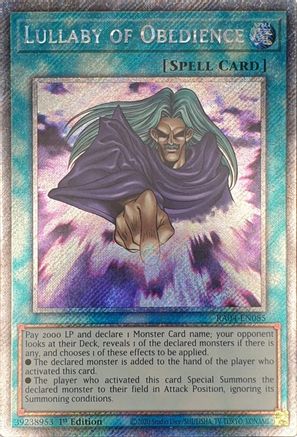 Lullaby of Obedience [RA04-EN085] Platinum Secret Rare