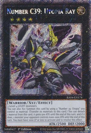 Number C39: Utopia Ray [RA04-EN174] Platinum Secret Rare