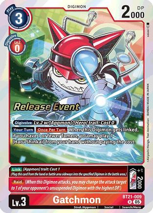 Gatchmon [BT21-009] [World Convergence Release Event Cards]