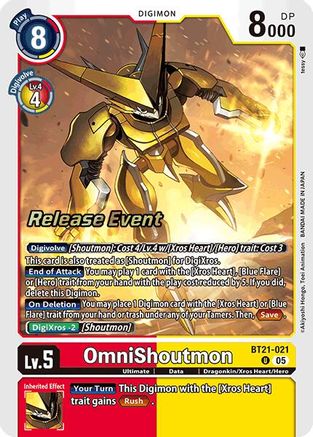 OmniShoutmon [BT21-021] [World Convergence Release Event Cards]