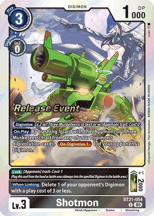 Shotmon [BT21-054] [World Convergence Release Event Cards]