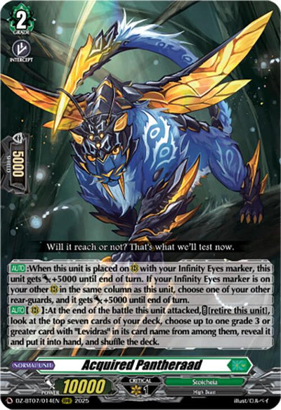 Acquired Pantheraad (DZ-BT07/014EN) [DZ-BT07: Moon Fangs & Cerulean Blaze]