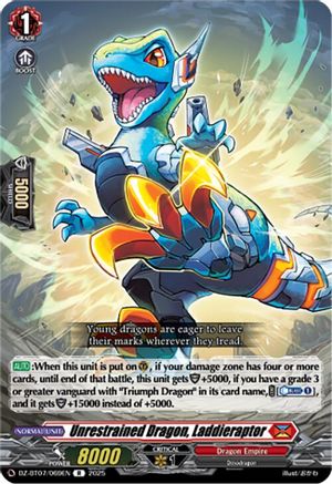 Unrestrained Dragon, Laddieraptor Rare  (DZ-BT07/069EN)