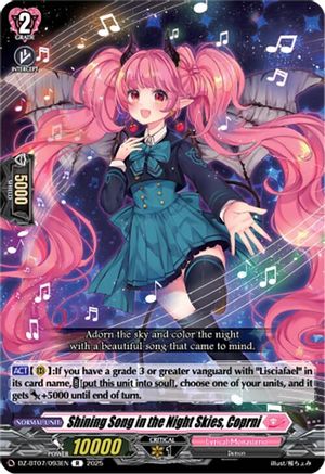Shining Song in the Night Skies, Coprni Rare  (DZ-BT07/093EN)