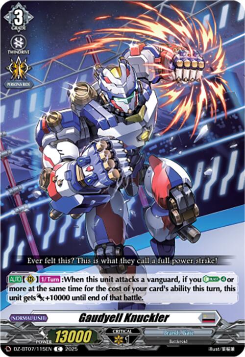 Gaudyell Knuckler (DZ-BT07/115EN) [DZ-BT07: Moon Fangs & Cerulean Blaze]