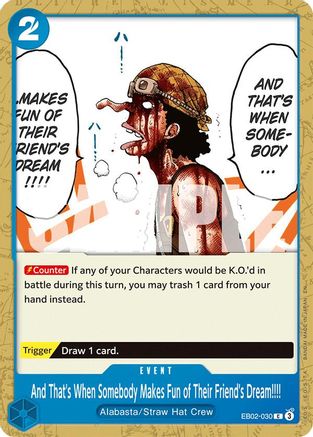 And That's When Somebody Makes Fun of Their Friend's Dream!!!! [Extra Booster: Anime 25th Collection] Common