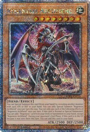 Regenesis Archfiend (Quarter Century Secret Rare) [ALIN-EN016] Quarter Century Secret Rare