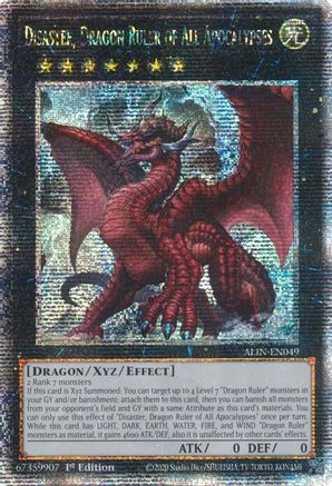 Disaster, Dragon Ruler of All Apocalypses (Quarter Century Secret Rare) [ALIN-EN049] Quarter Century Secret Rare