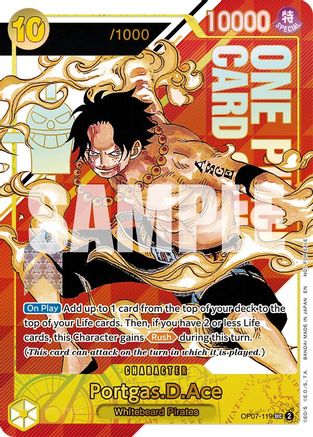 Portgas.D.Ace (Serial Numbered) [One Piece Promotion Cards] Secret Rare