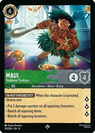 Maui - Stubborn Trickster (110/204) Reign of Jafar (Cold Foil)