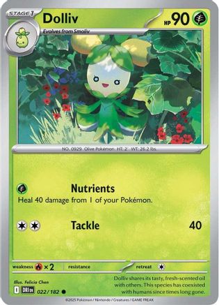Dolliv 022/182 [SV10 Destined Rivals] (Reverse Holofoil)
