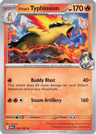 Ethan's Typhlosion ( 034) [SV10 Destined Rivals] (Reverse Holofoil)