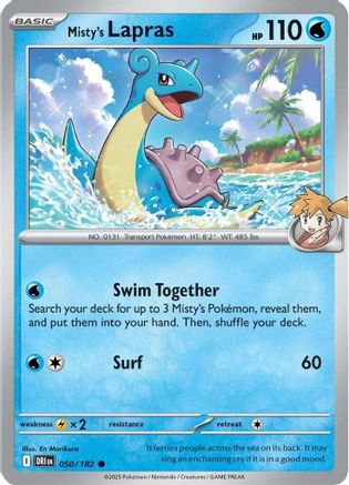 Misty's Lapras 050/182 [SV10 Destined Rivals] (Reverse Holofoil)