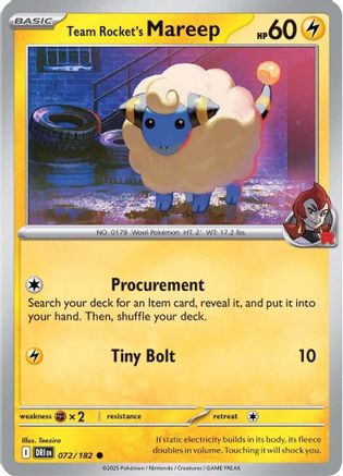 Team Rocket's Mareep ( 072) [SV10 Destined Rivals] (Reverse Holofoil)