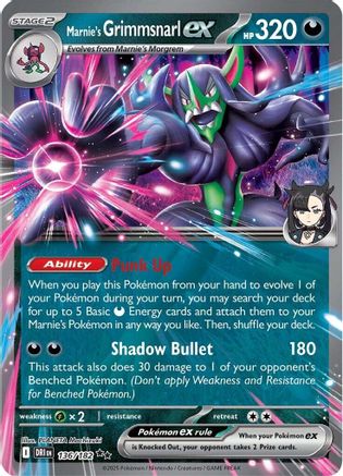 Marnie's Grimmsnarl ex ( 136) [SV10 Destined Rivals] (Holofoil)