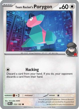 Team Rocket's Porygon ( 153) [SV10 Destined Rivals] (Reverse Holofoil)