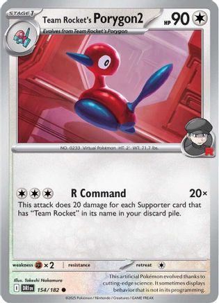 Team Rocket's Porygon2 ( 154) [SV10 Destined Rivals] (Reverse Holofoil)